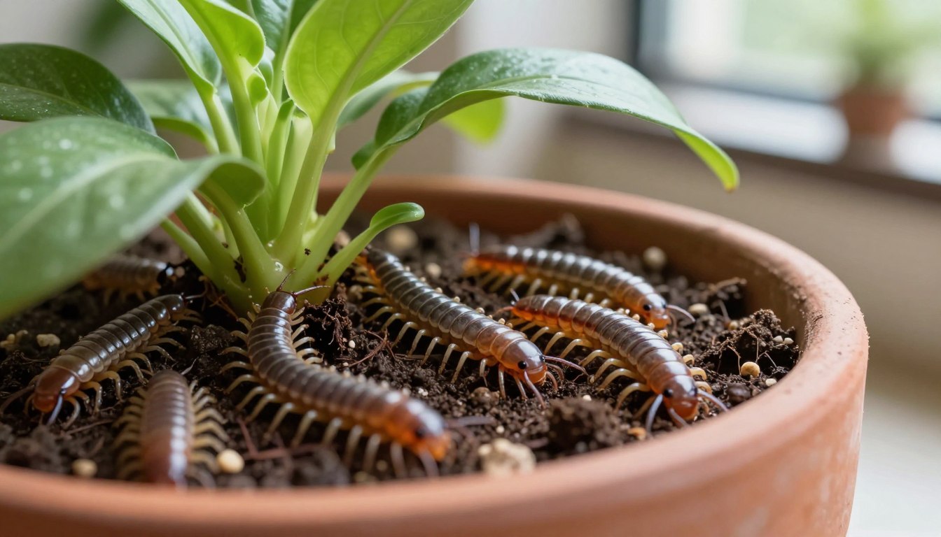 krocionogi w doniczce